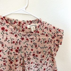 NWOT Pink floral sleeveless blouse